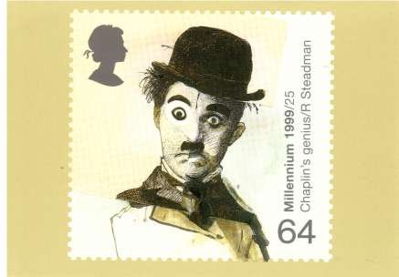 Charlie Chaplin PHQ 208 Postcard - Drawn by Ralph Steadman