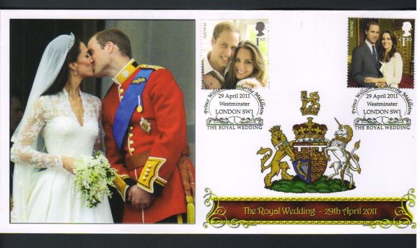 Kate And William Kiss First Day Cover