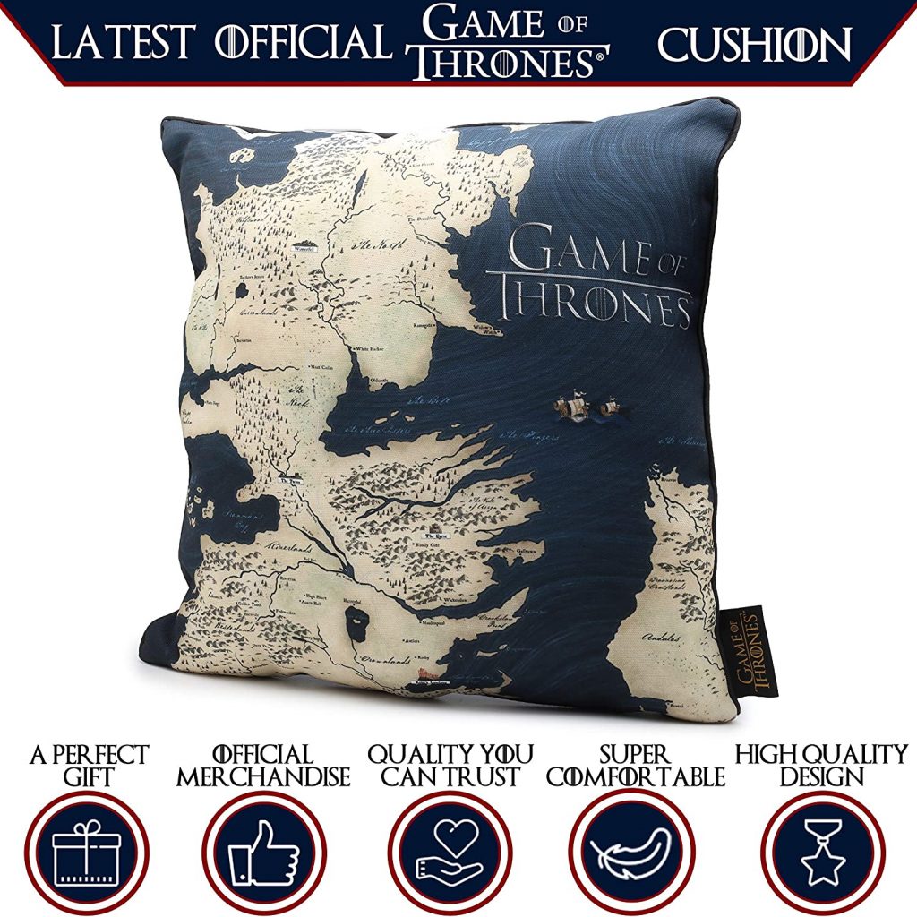 Game of Thrones Cushion (Westeros Map) – Getretro