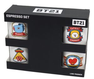 BT21 Icons Espresso Set of 4 boxed mugs