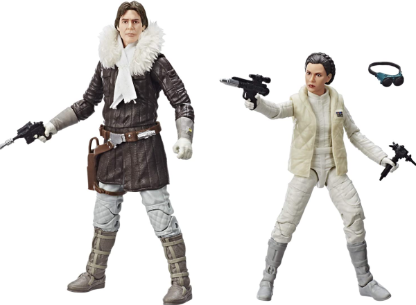 Star Wars Hasbo Black Series Han Solo and Leia