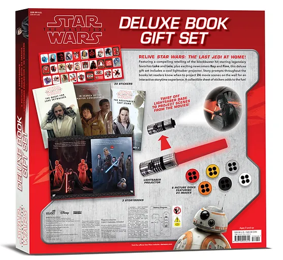 Star Wars The Last Jedi Deluxe Book Gift Set box back view