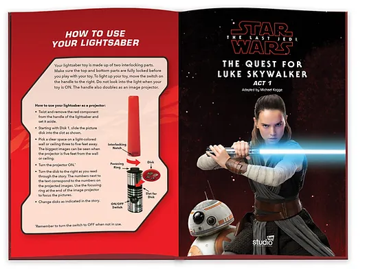 Star Wars The Last Jedi Deluxe Book Gift Set how to use a lightsaber
