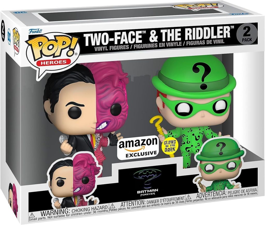 Batman Forever 1995 Two Face and The Riddler Glow Two Pack – Getretro