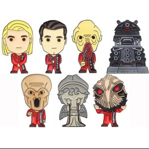 Doctor Who Eaglemoss Hero Collector pin badges Xmas set 07