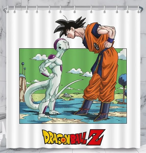Dragonball Z shower curtain with anime characters
