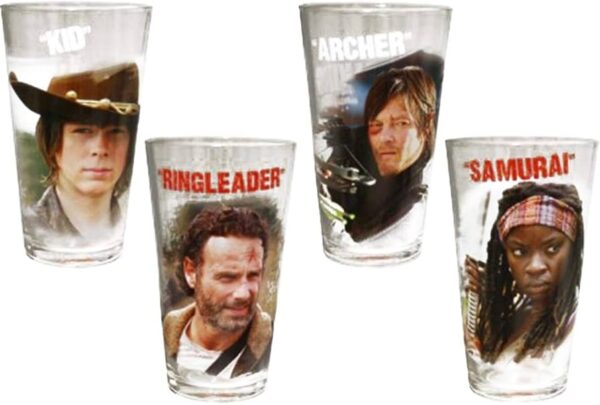 The Walking Dead Assorted Set of 4 Pint Glasses - Image 2