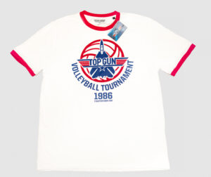 Official Paramount Top Gun Volleyball Tournament 1986 logo t-shirt white