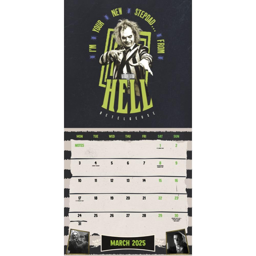 Beetlejuice 2 wall calendar 2025 Get Retro