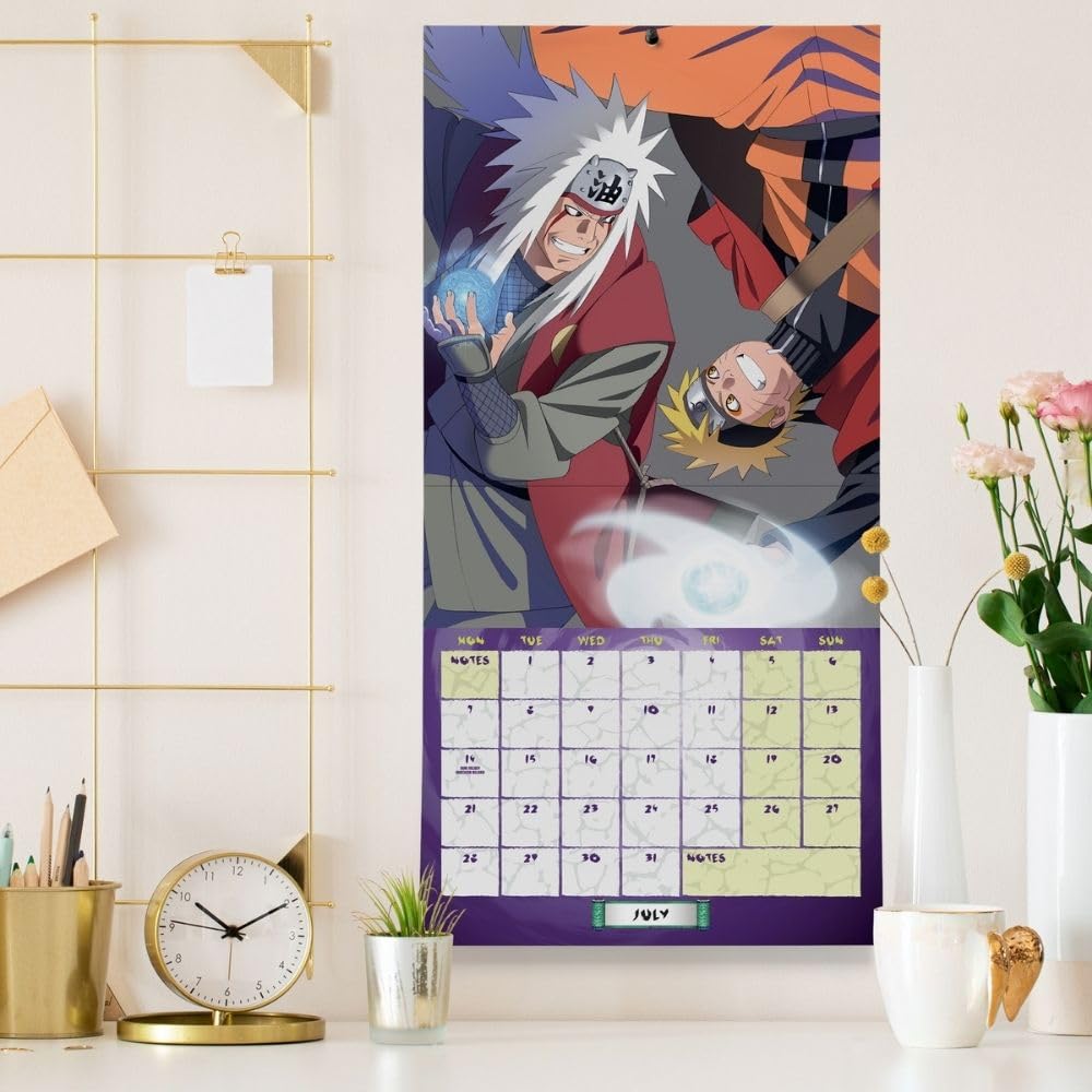 Naruto Shippuden Official 2025 wall calendar Get Retro