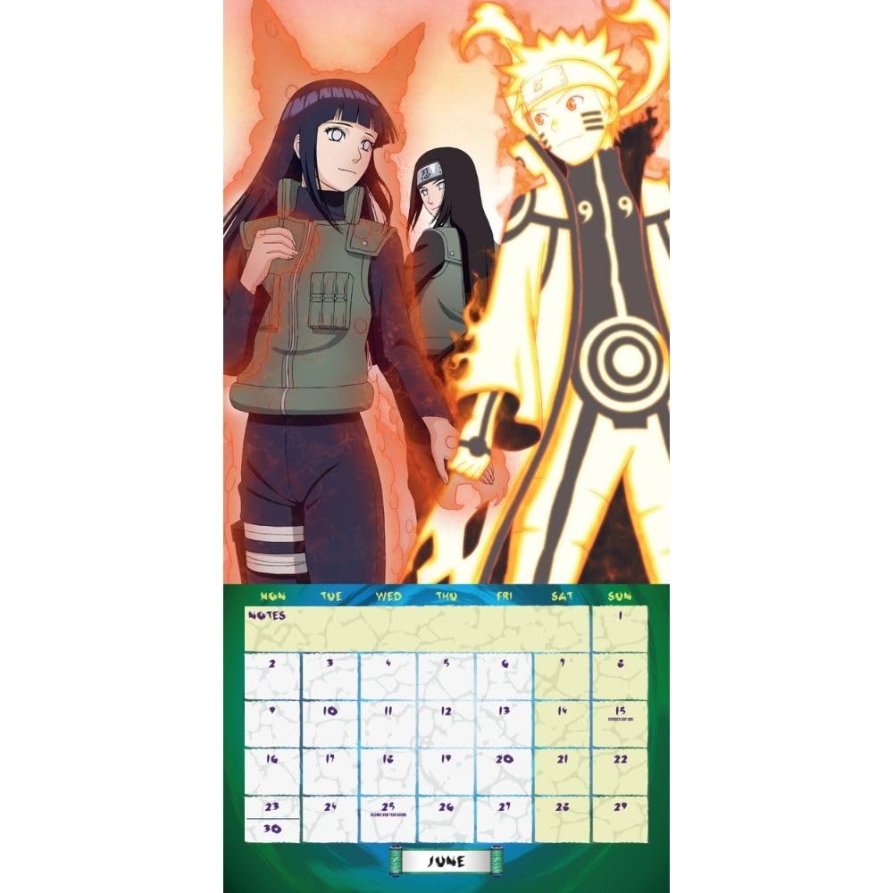 Naruto Shippuden Official 2025 wall calendar Get Retro