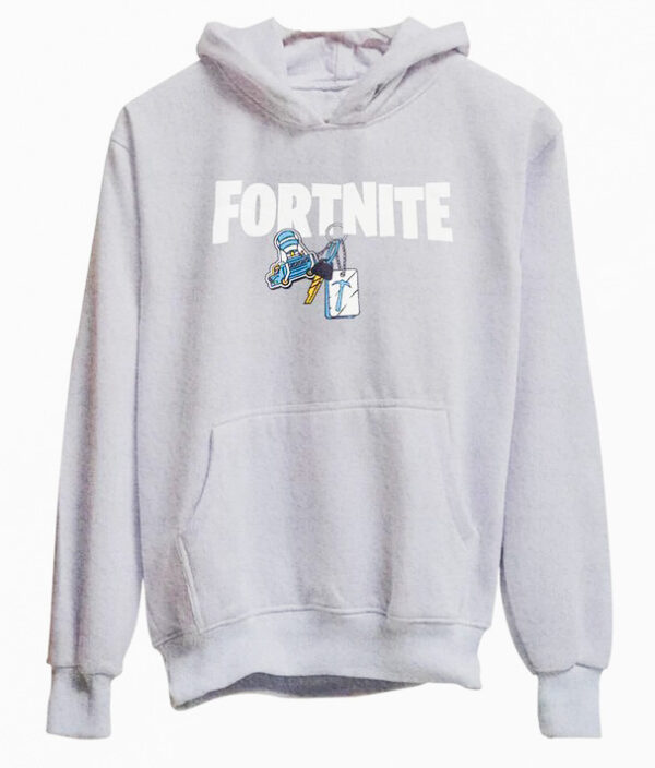 Fortnite Battle Bus Grey Hoodie by Epic Games