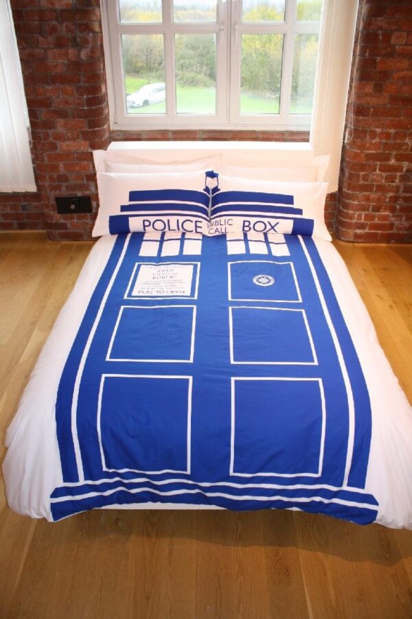 Doctor Who Tardis Police Phone Box Design Duvet Cover Set King-size