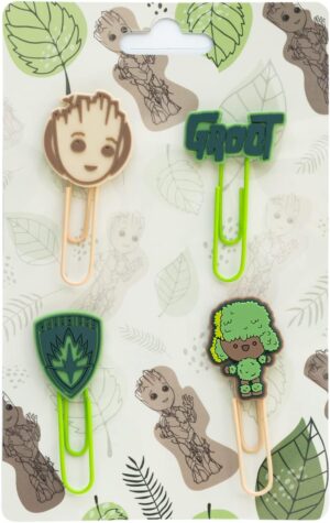 Marvel Groot Pack Of 4 Paper Clips With Topper Retail Pack