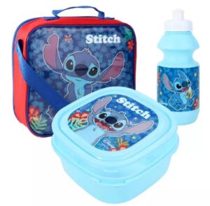 Disney Stitch Kids Lunch Box 3 Piece Set Lunch Bag with Lunch Box and Bottle