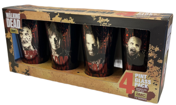 AMC The Walking Dead 4 Pint Glass Gift Set