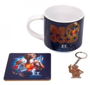 E.T The Extra Terrestrial Mug Coaster Keyring Gift Set