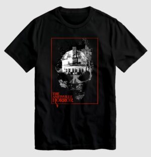 Amityville Horror Skull House Black T-Shirt
