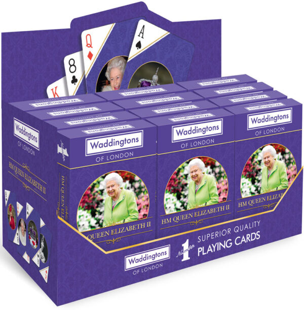HM Queen Elizabeth II Waddingtons No1 Playing Cards CDU