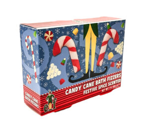 Elf Candy Cane Bath Fizzers Festive Spice Scented