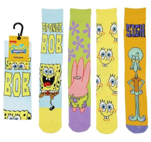 Spongebob Squarepants Socks - Retail Pack - Four designs