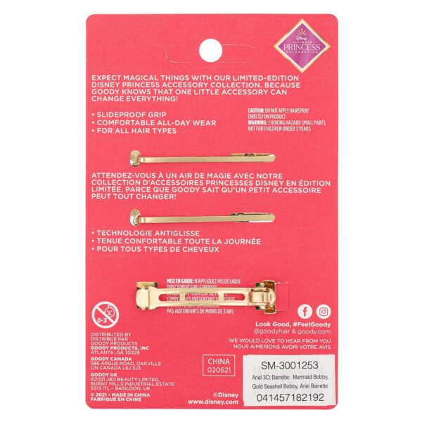 Disney Princess Ariel Bobby Pin and Barrette Set - Image 2