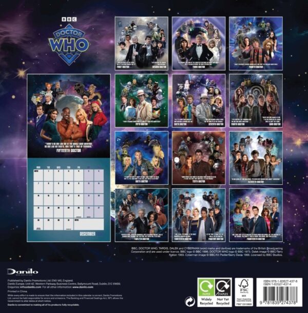 Doctor Who Official 2026 Wall Calendar - Image 3