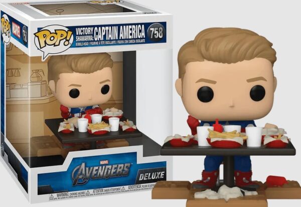 Funko POP! Deluxe Marvel Captain America Victory Shawarma 758 boxed