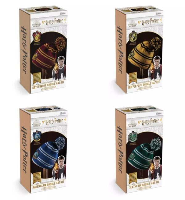 Harry Potter Hogwarts Houses Bobble hat Knitting Kits
