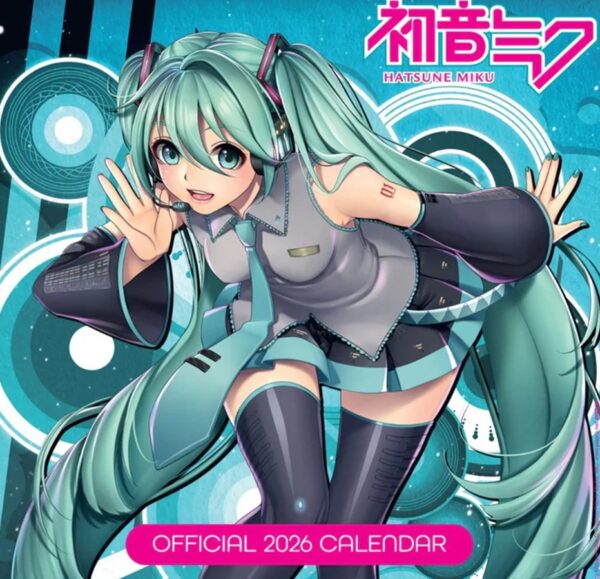 Hatsune Miku 2026 Wall Calendar