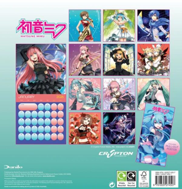 Hatsune Miku 2026 Square Calendar - Image 4
