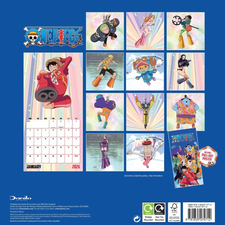 One Piece Official 2026 Square Wall Calendar - Image 3