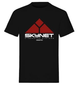 Terminator 2 Judgement Day Skynet Logo Black T-Shirt