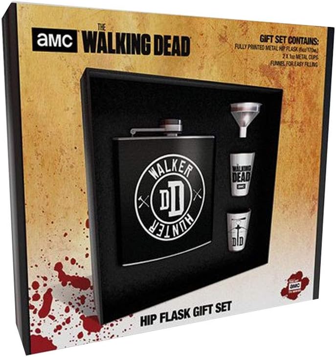 Official Licensed The Walking Dead - Hip Flask Set Boxed