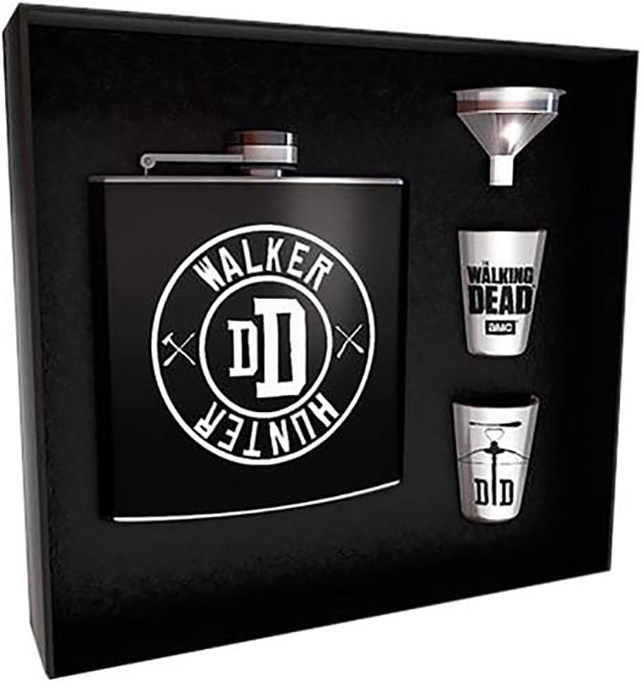 Official Licensed The Walking Dead - Hip Flask Set