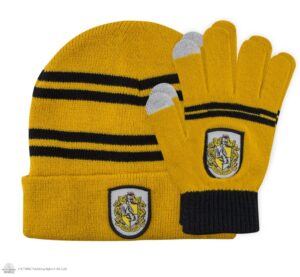 Harry Potter Hufflepuff Beanie and Gloves Set for Adults