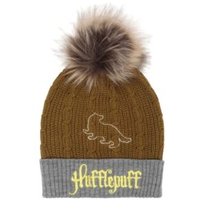 hp-hufflepuff-fur-beanie-stock-image