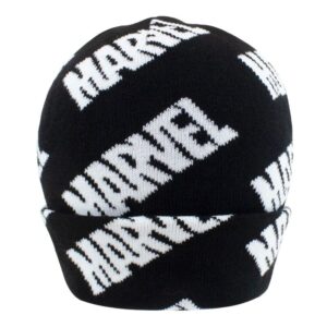 marvel-repeating-logo-beanie-stock-image
