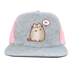 Pusheen Grey "Hi" Snapback Cap
