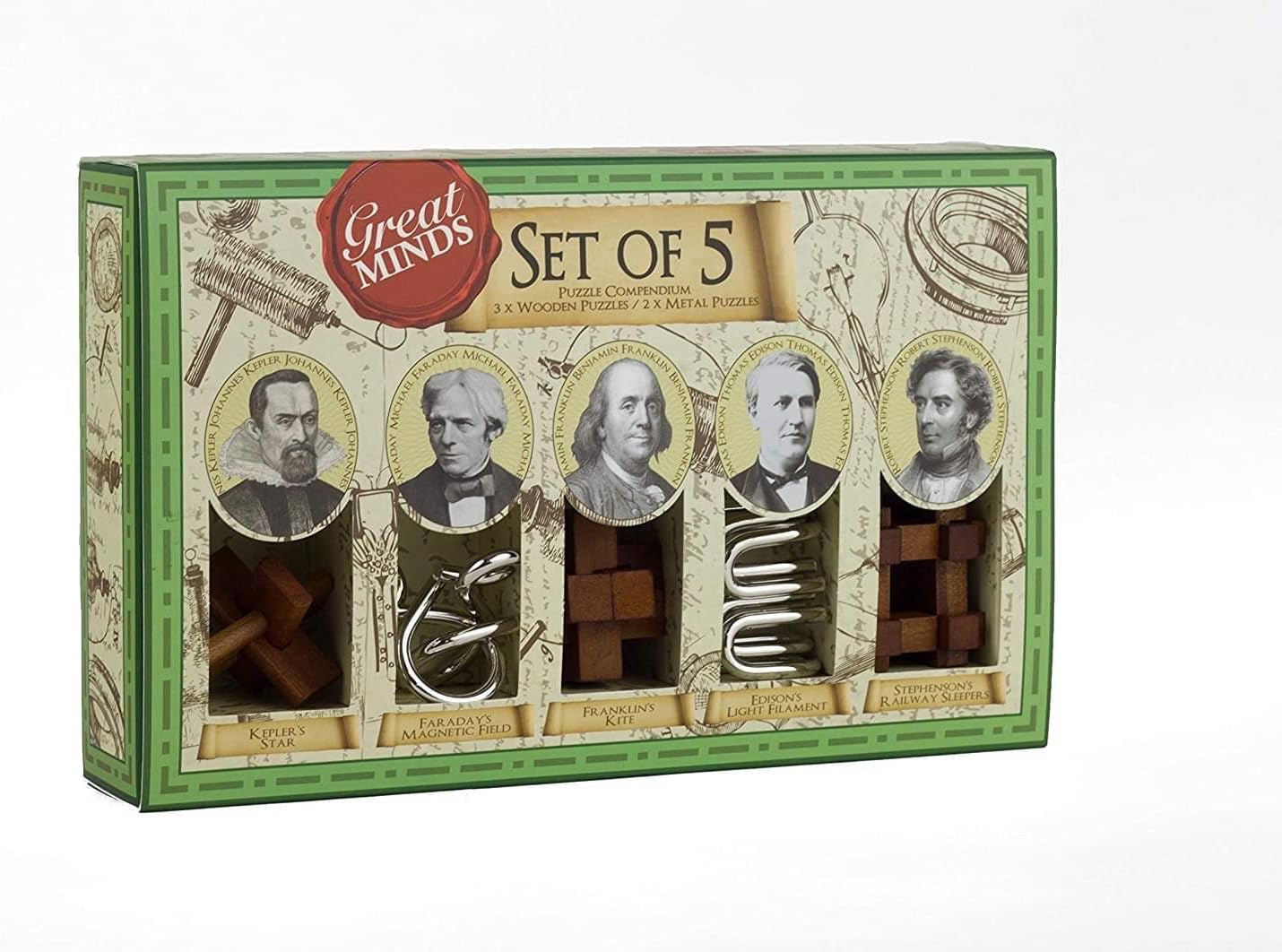 Great Minds Set of 5 Brainteaser Puzzles - Image 2