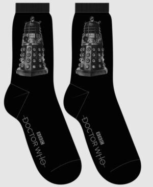 BBC Doctor Who Men's Calf Crew Socks - Single Dalek Design