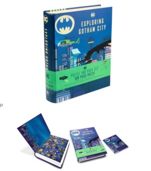 Official Warner Brothers DC Batrman Exploring Gotham City 500 Piece Puzzle and Book Set