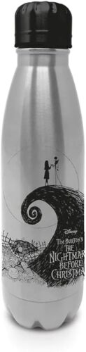 Nightmare Before Christmas Metal Drinks Bottle Silhouette Design