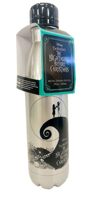 Nightmare Before Christmas Metal Drinks Bottle Silhouette Designs