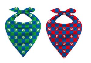Super Mario Bandana Logo - Mario & Luigi Pattern