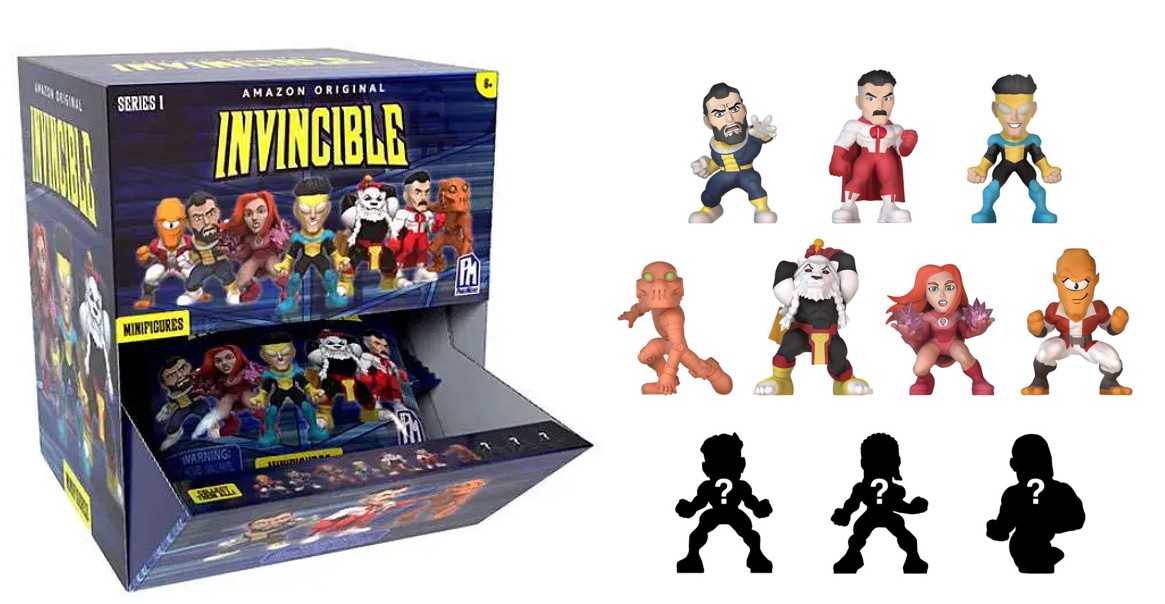 The Invincibles Collectable Mini Figs Counter Display Unit