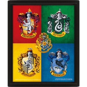 Harry Potter Colourful Crest - 3D Framed Lenticular Poster