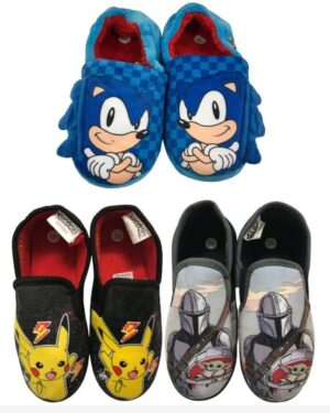 Kids Slipper Bundle Offer - Sonic - Mandalorian & Grugo and Pokemon