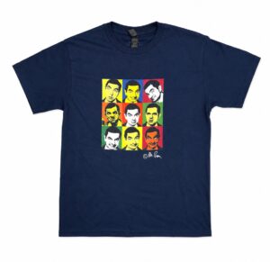 Mr Bean 9 Faces Blue T-shirt