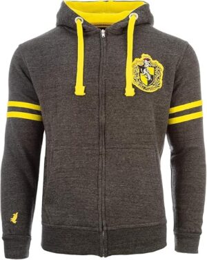 Official Harry Potter Hogwarts House Crest Zipped Hoodies - Hufflepuff